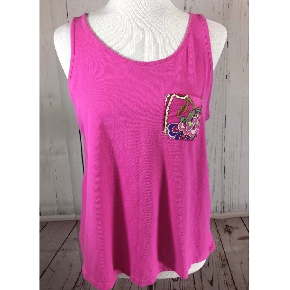 Vera Bradley Pink Pocket Tank Top - Medium